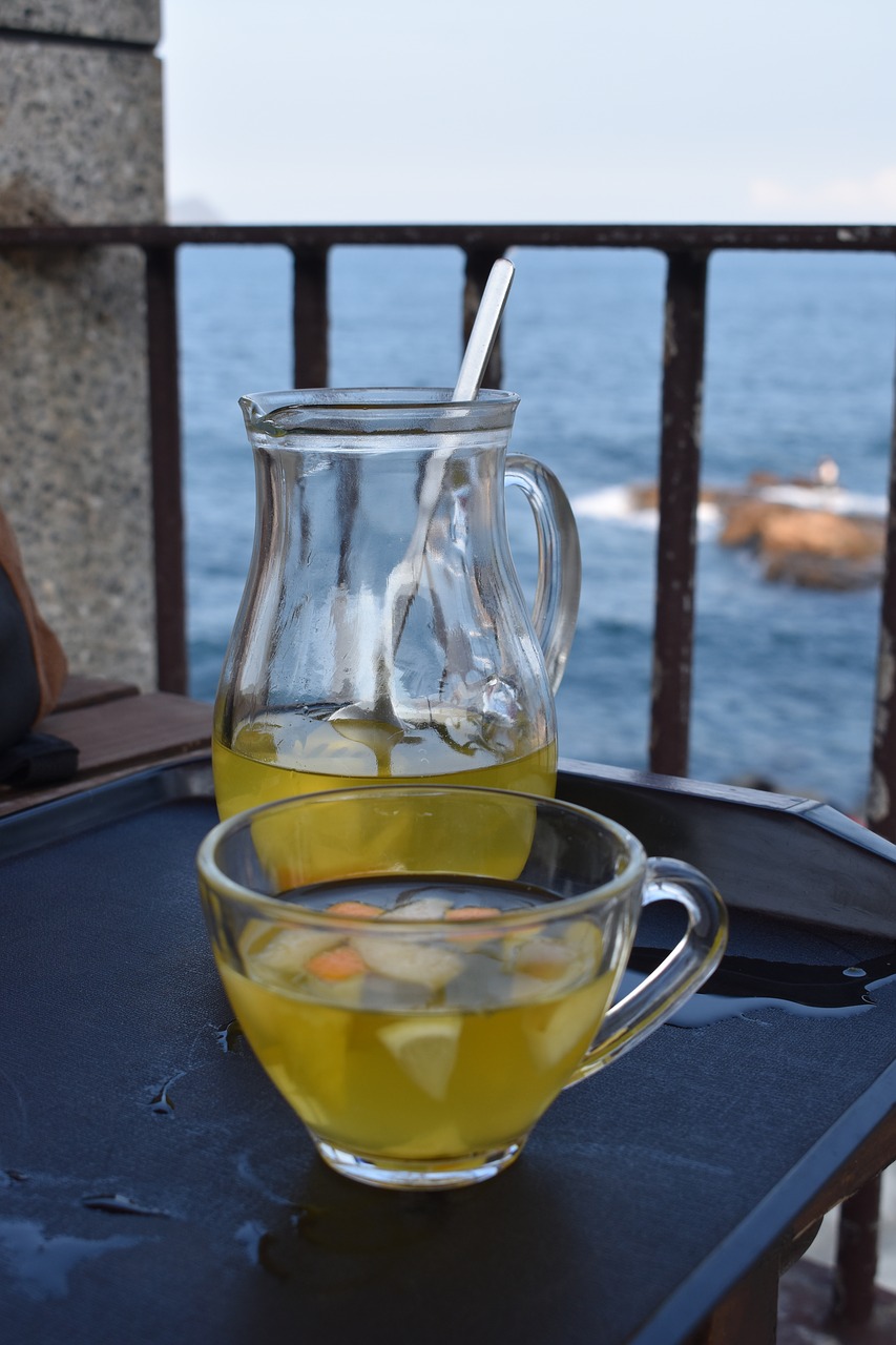 glass drink sea free photo