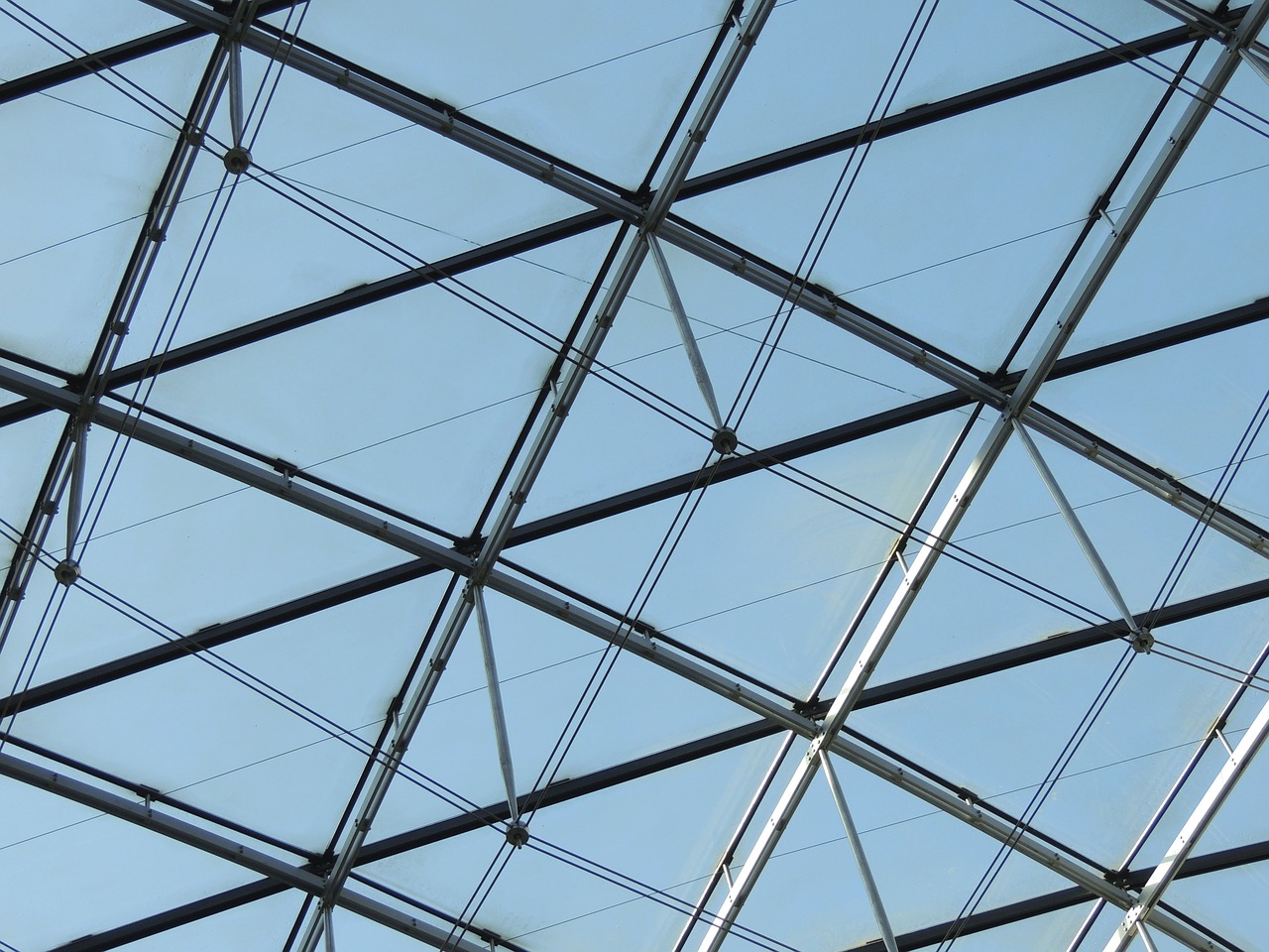 glass roof hall free photo