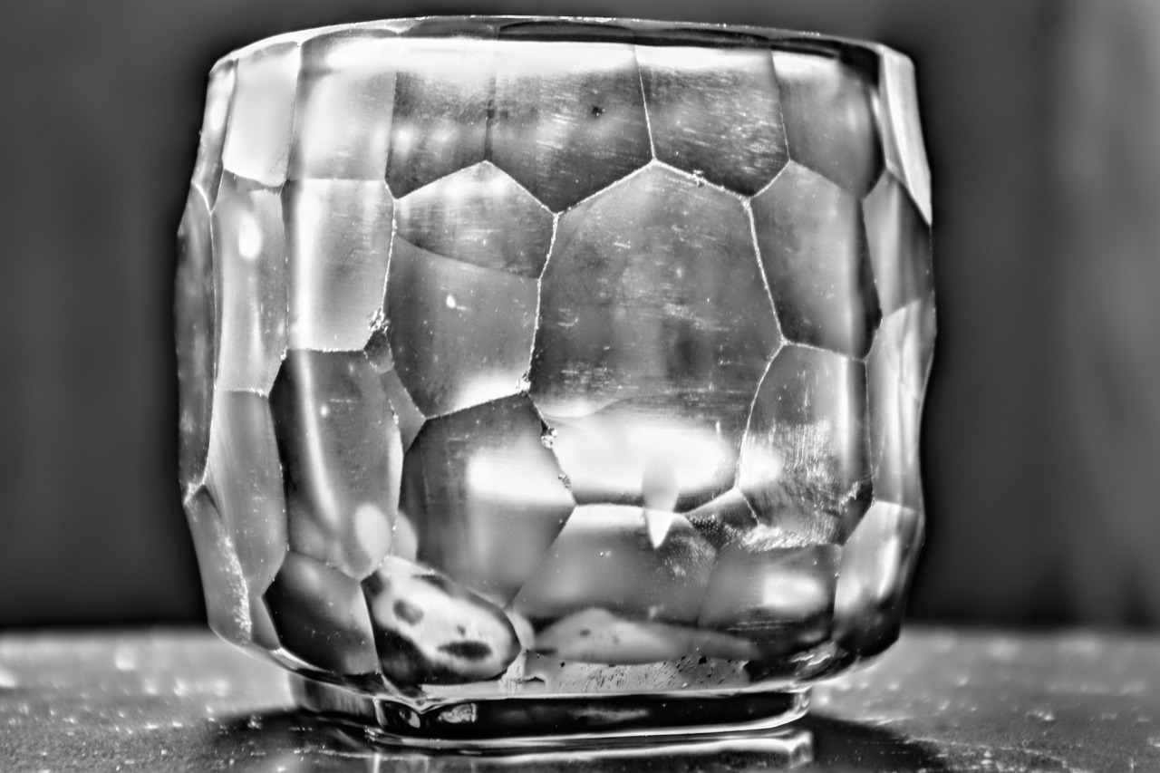 glass  black  white free photo