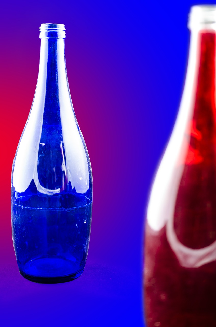 glass blue red color free photo