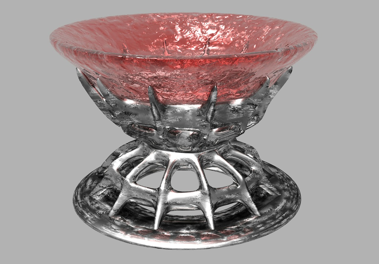 glass bowl metal free photo