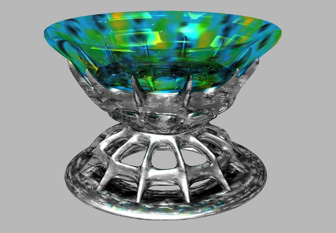 glass bowl metal free photo