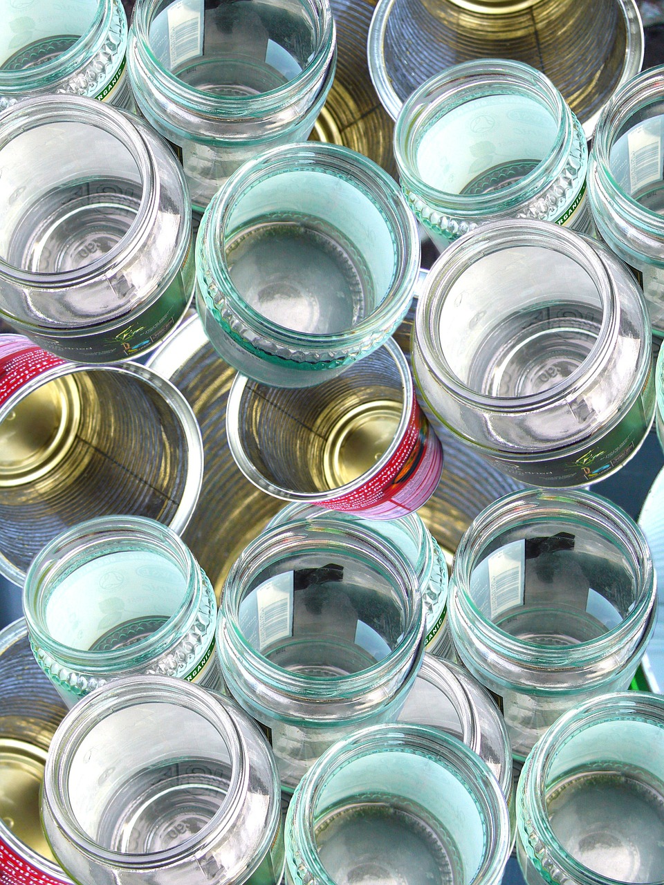 glass recycling cans free photo