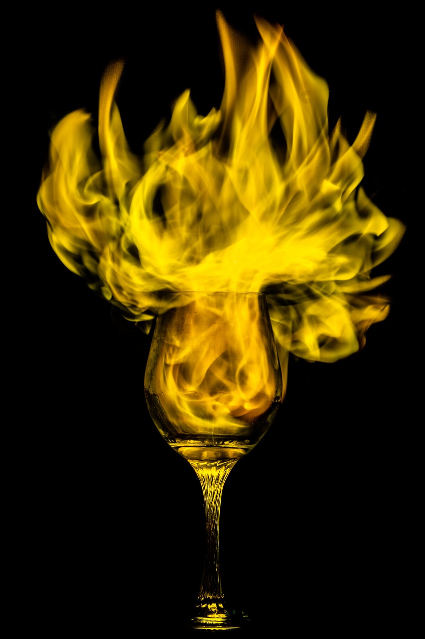 glass  fire  hot free photo