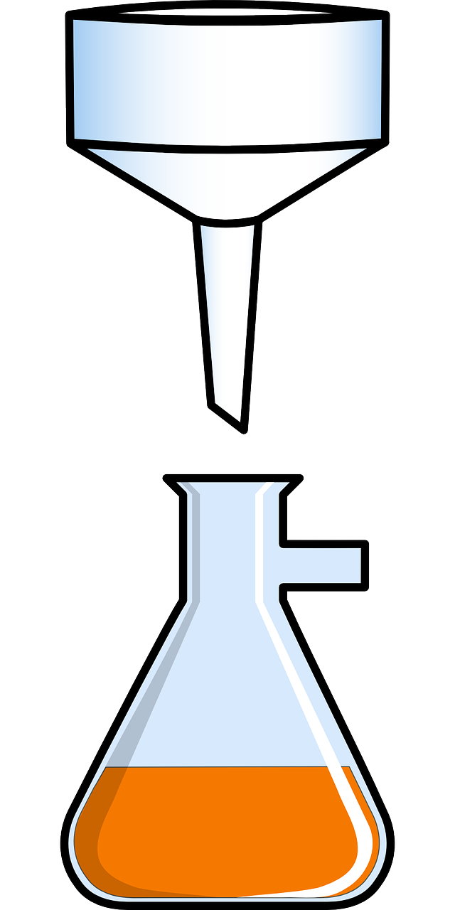 glass,education,science,chemistry,flask,lab,funnel,laboratory,experiment,free vector graphics,free pictures, free photos, free images, royalty free, free illustrations, public domain