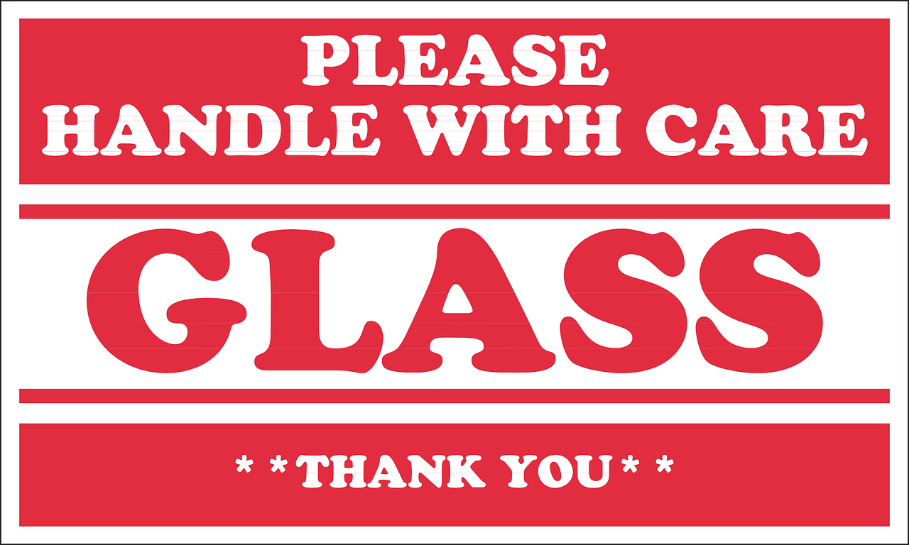 glass warning care free photo