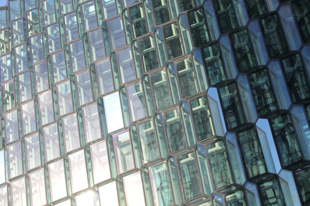 glass facade mirroring free photo