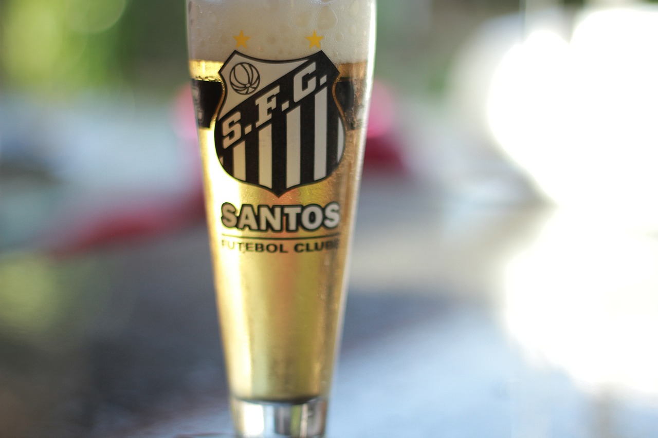 glass team santos futebol clube free photo