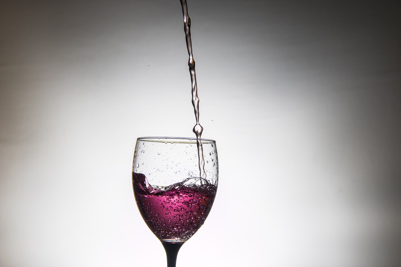 glass wine pink free photo