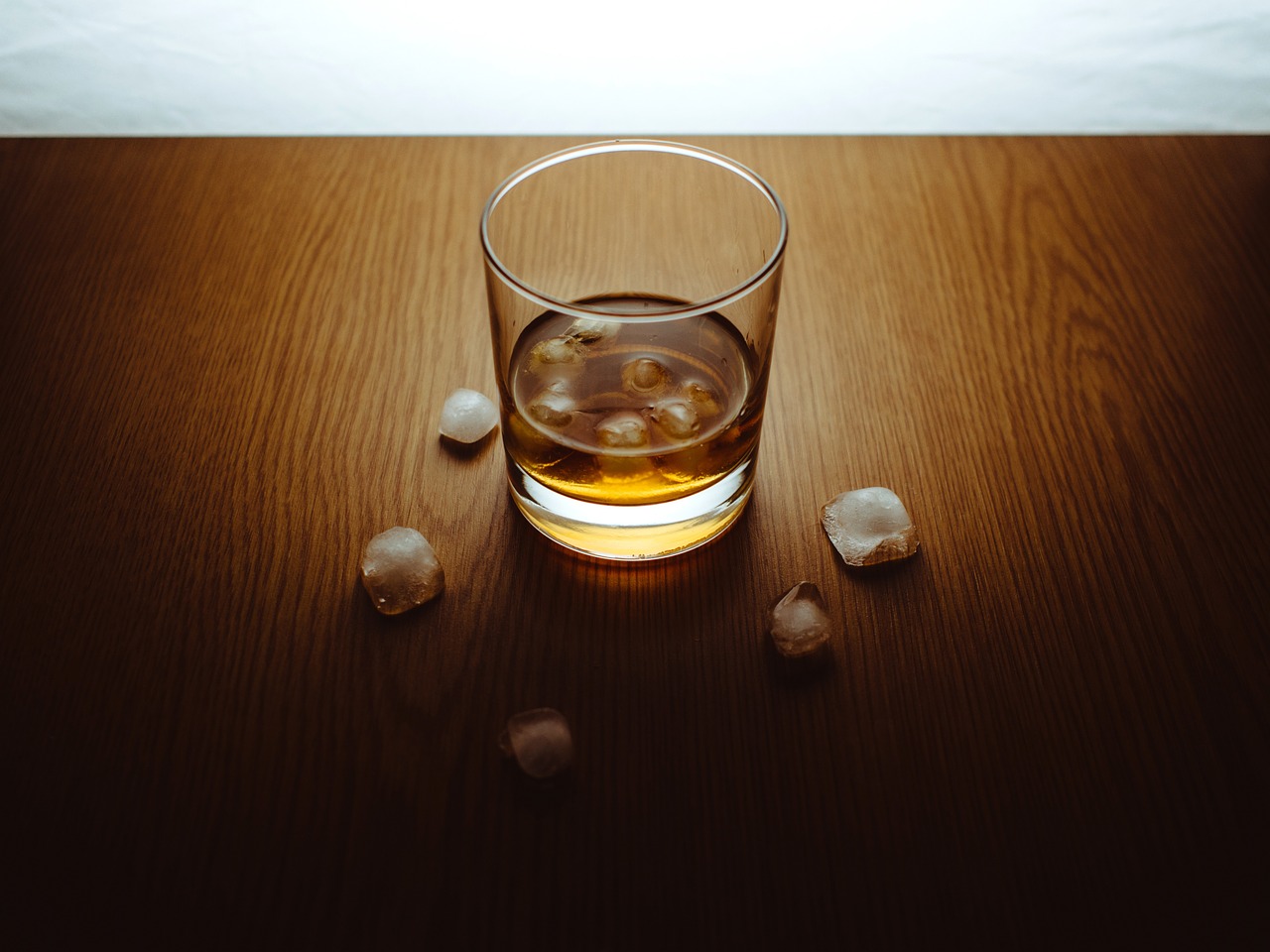 glass whisky on the rocks free photo