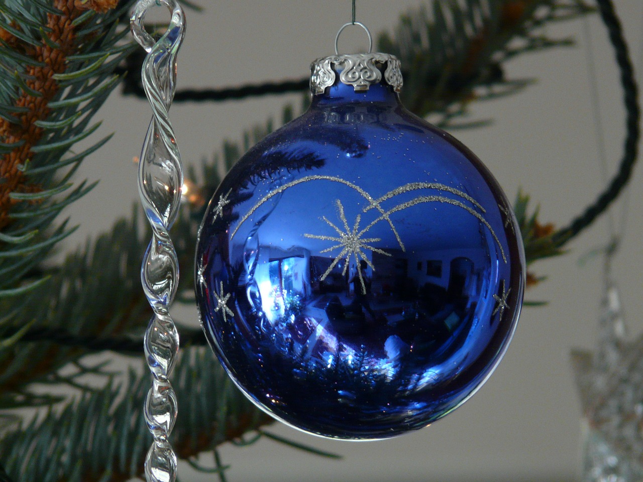 glass ball christmas ornament ball free photo