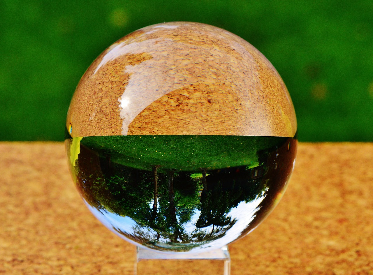 glass ball ball mirroring free photo