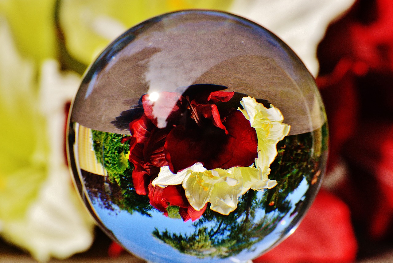 glass ball ball mirroring free photo