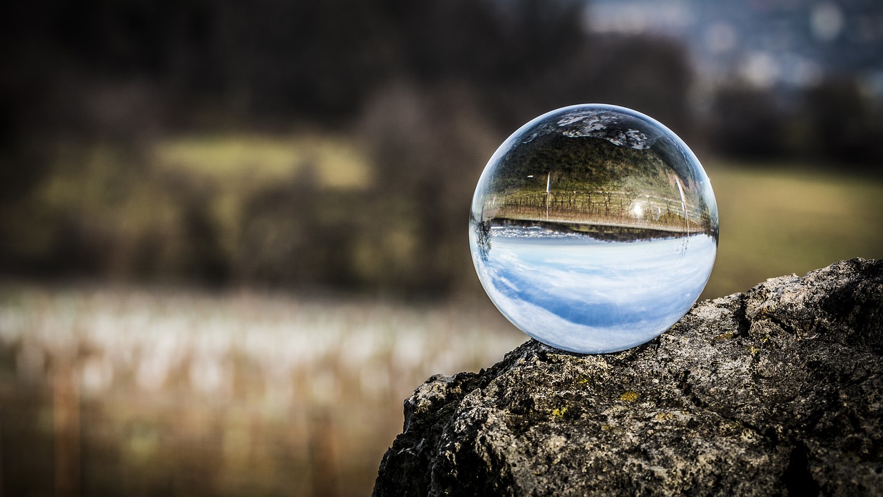 glass ball landscape globe image free photo