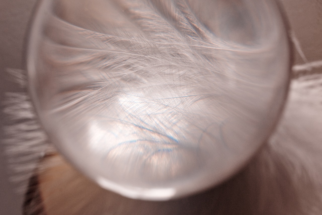 glass ball feather ease free photo