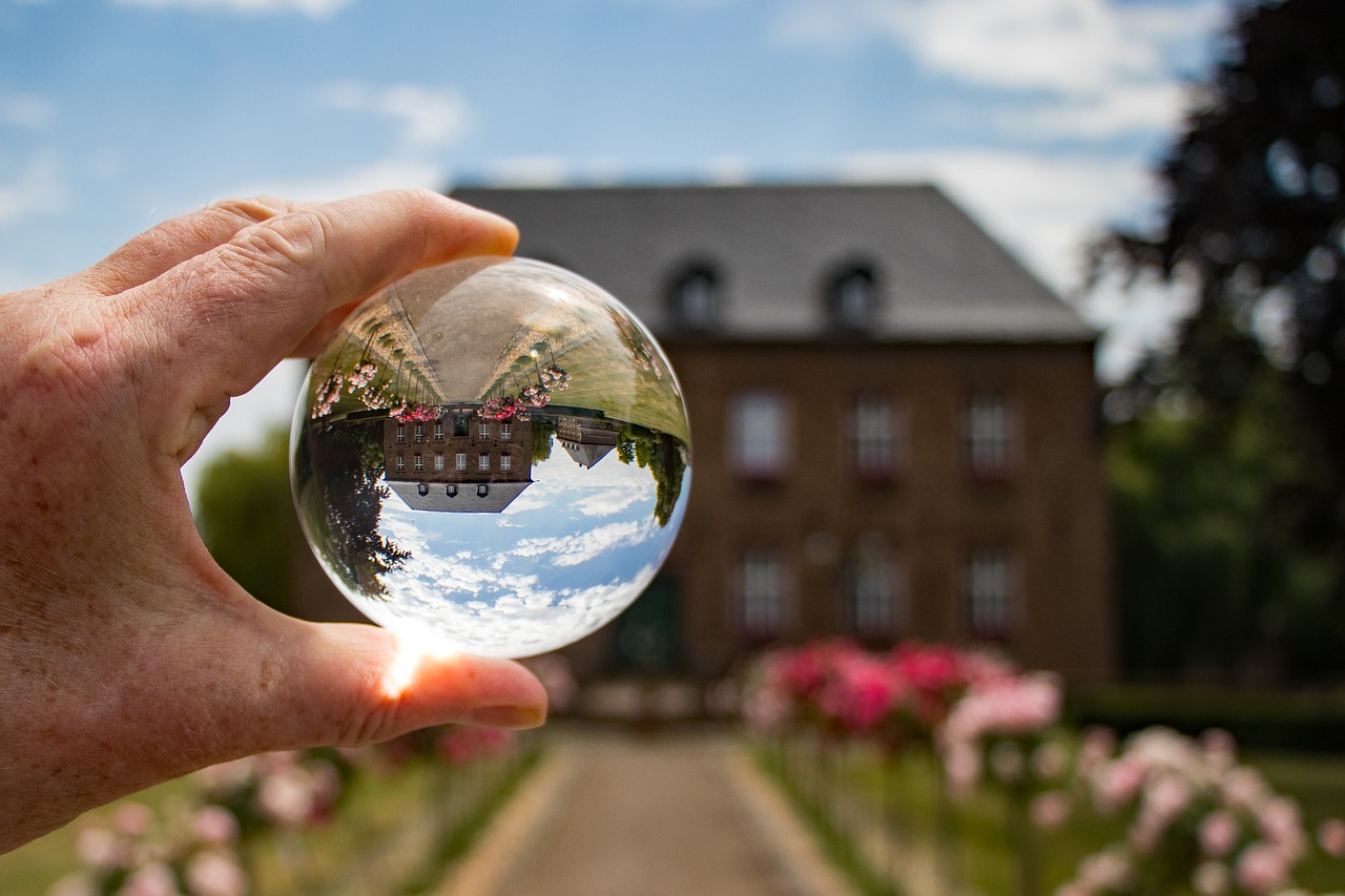 glass ball glass ball photo mirroring free photo