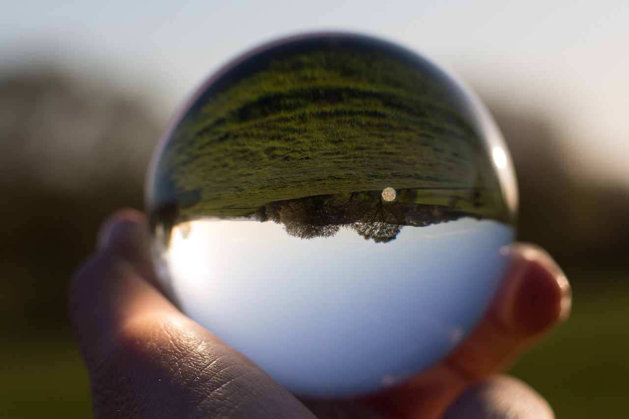 glass ball  landscape  ball free photo