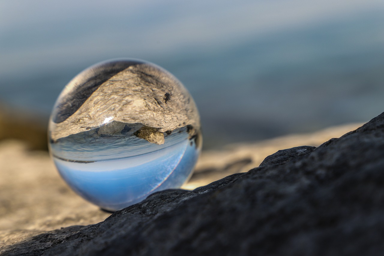 glass ball  sea  coast free photo