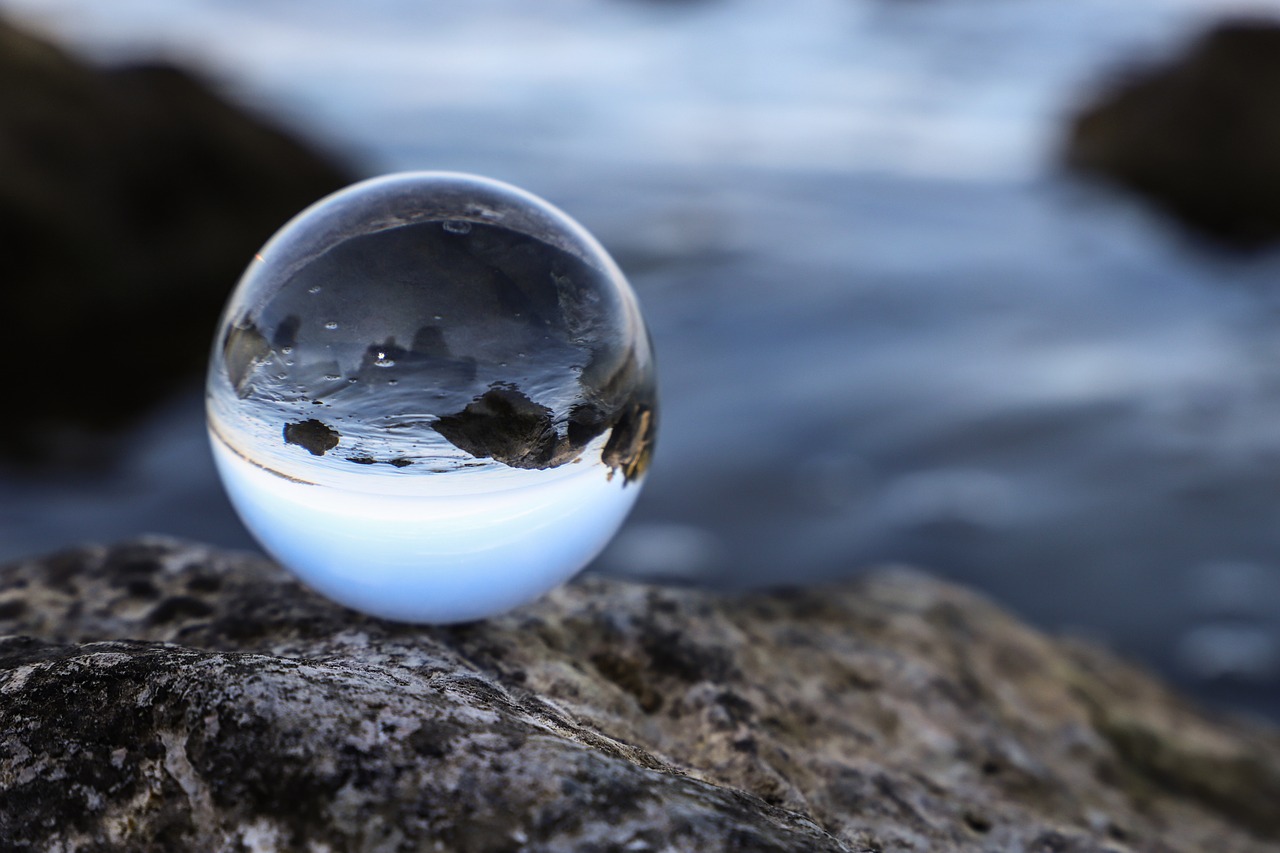 glass ball  sea  coast free photo