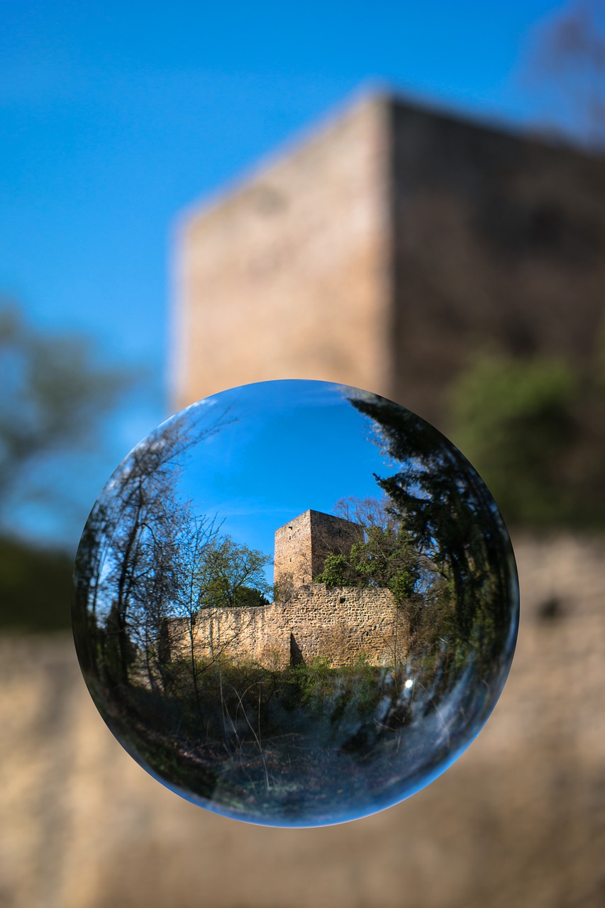 glass ball  castle  ruin free photo