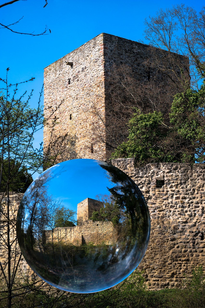 glass ball  castle  ruin free photo