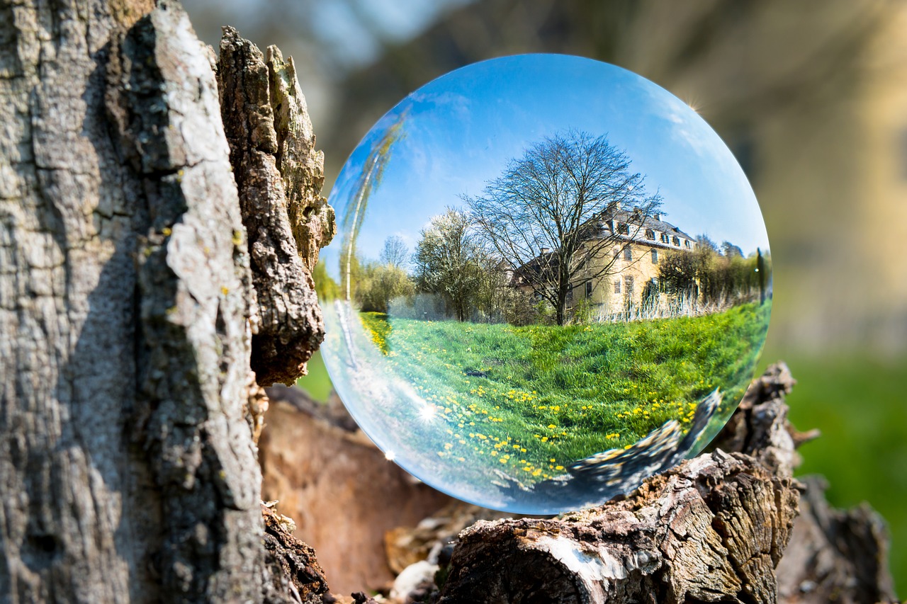 glass ball  castle  ball free photo