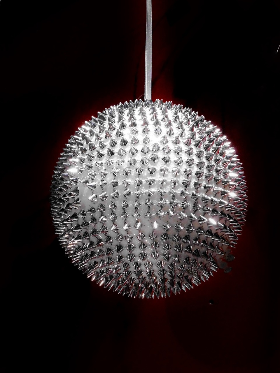 glass ball silver christmas decoration free photo