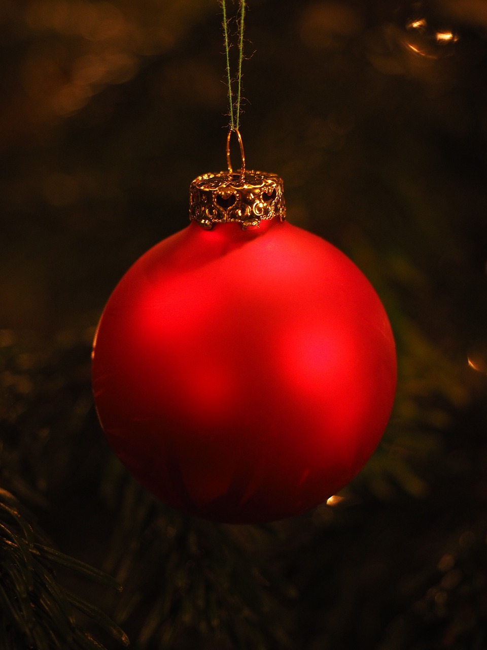 glass ball red christmas free photo