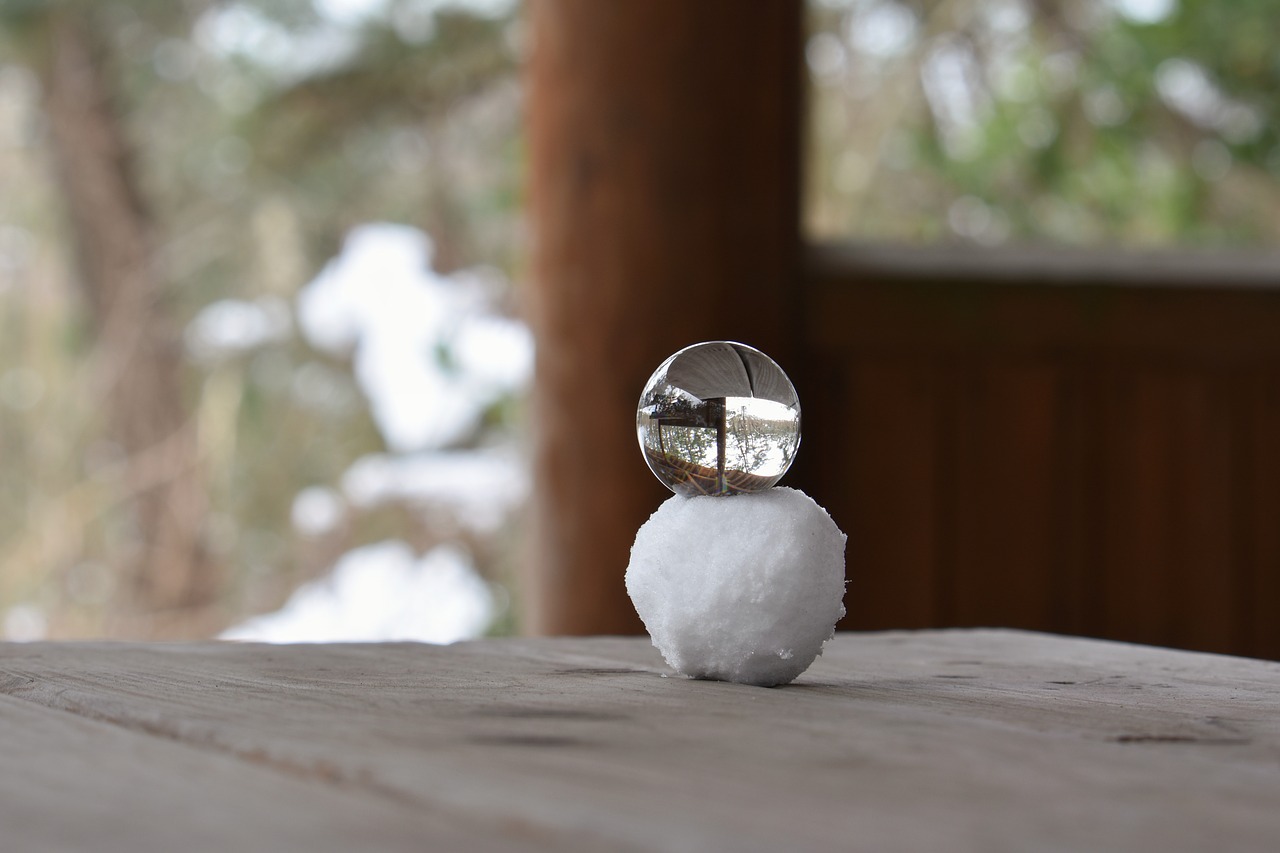 glass beads  ball  snowman free photo