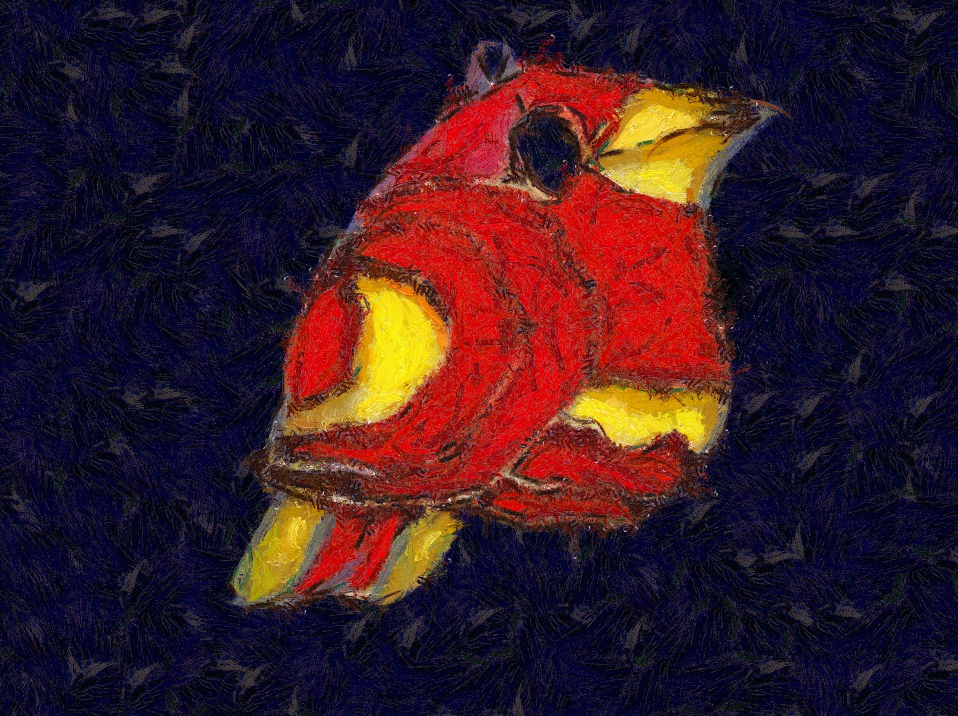 bird glass painting free photo