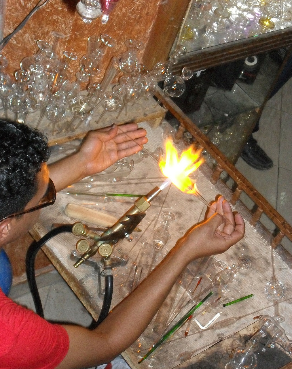 glass blower egypt arts crafts free photo