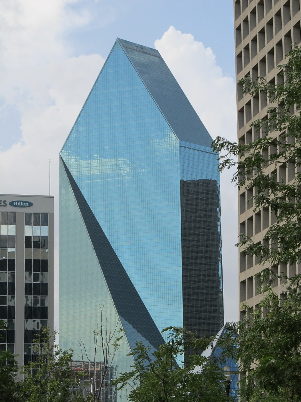 glass facade office buildings downtown free photo