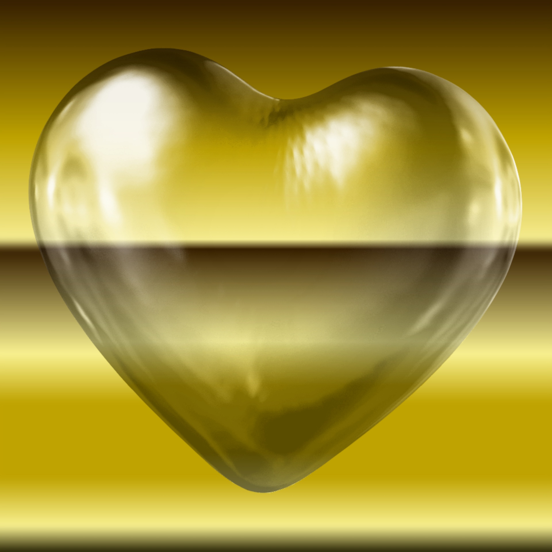 glass heart yellow free photo