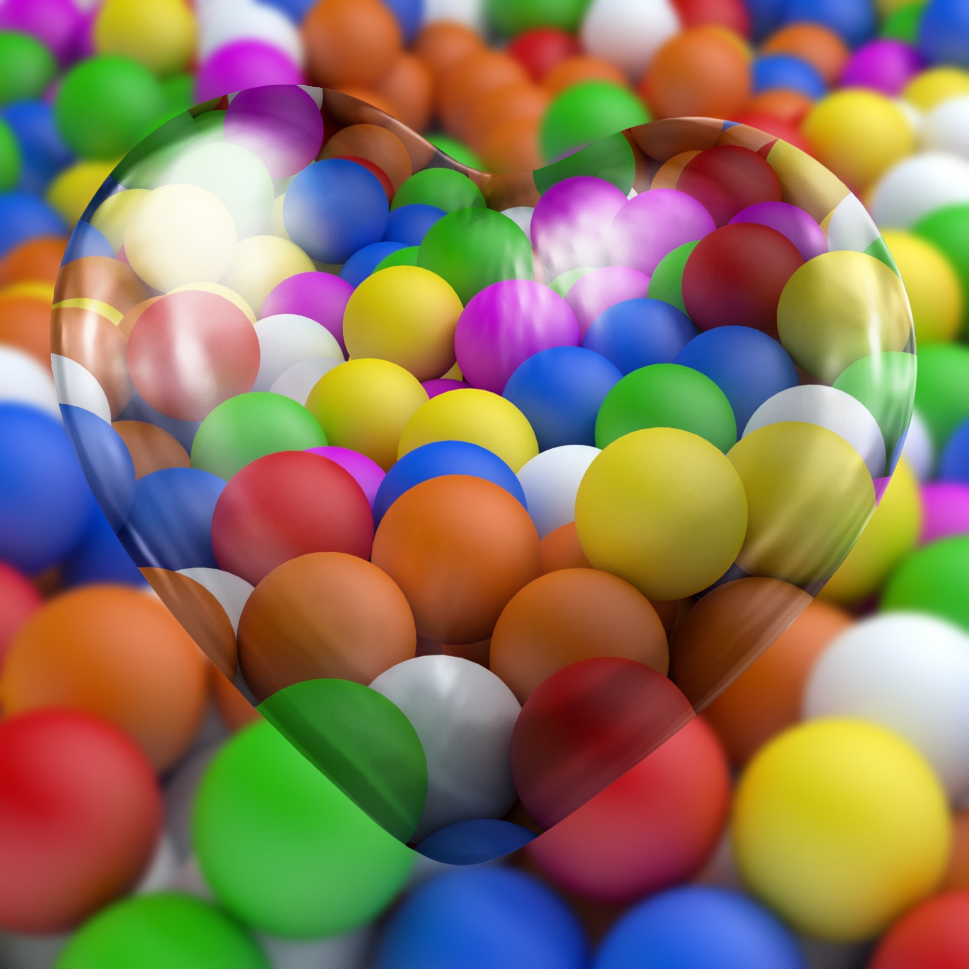Download free photo of Wallpaper,glass,heart,color,balls - from 