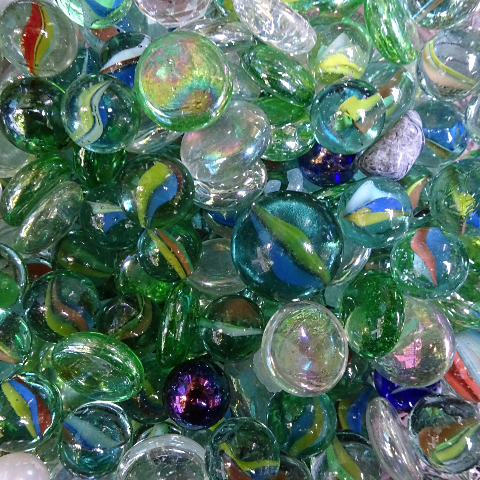 glass marbles closeup free photo