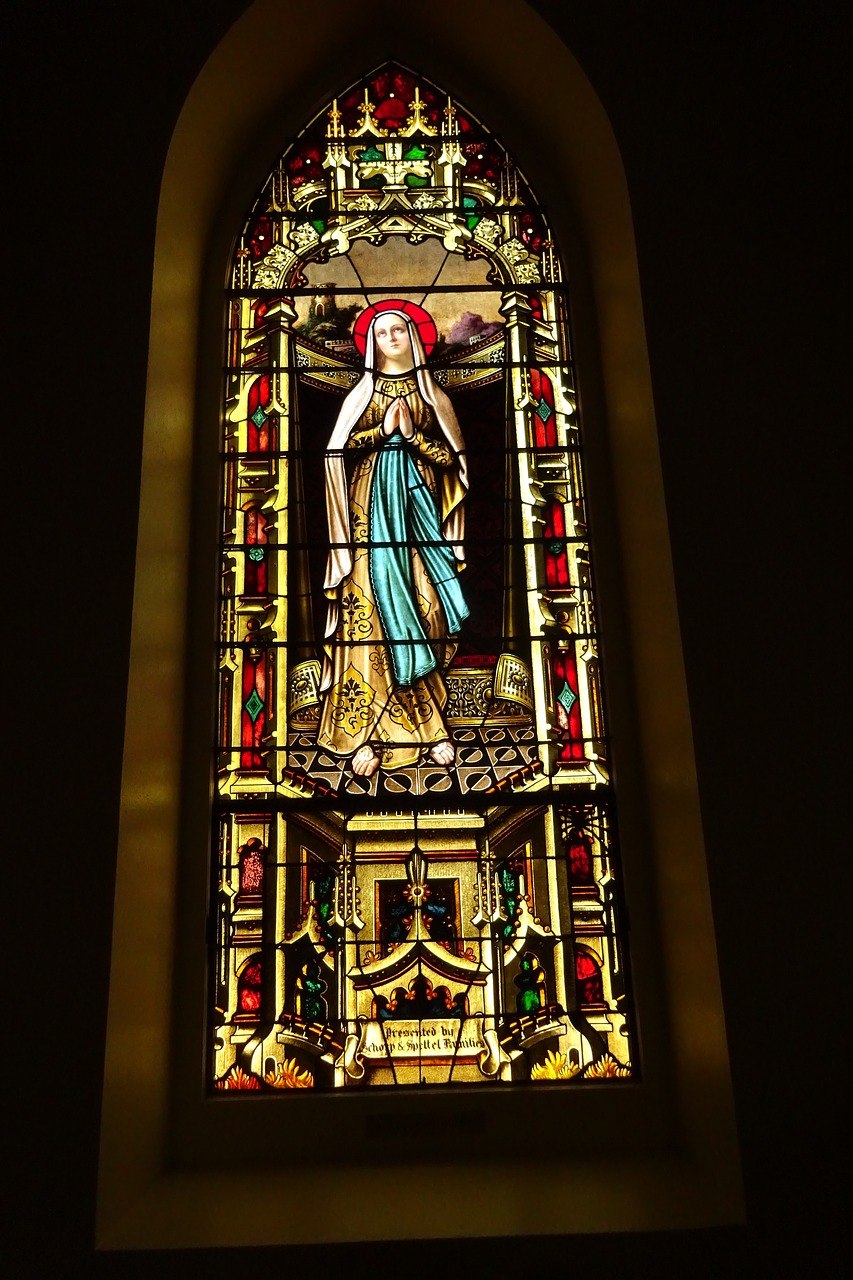 glass painted icon church texas free photo