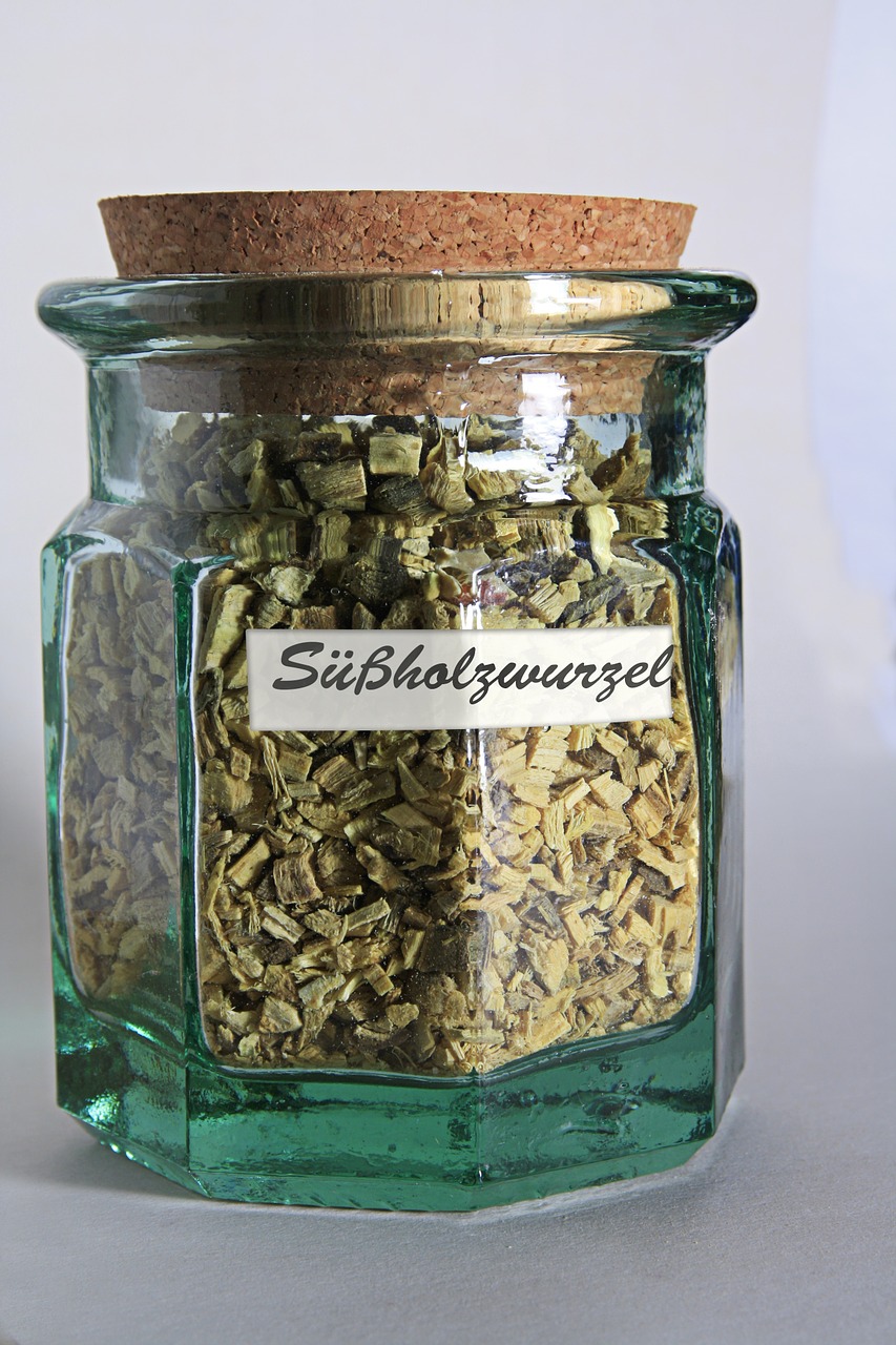 glass sweetener licorice root cork free photo
