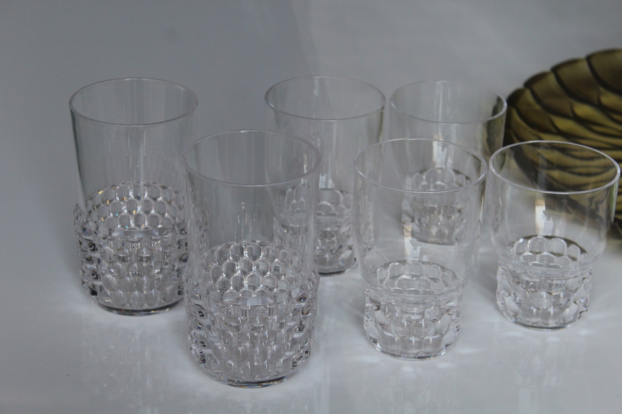 glasses crystal table free photo