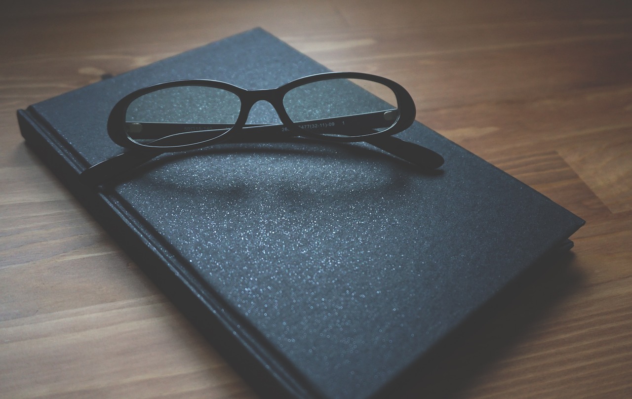 glasses notebook wooden free photo