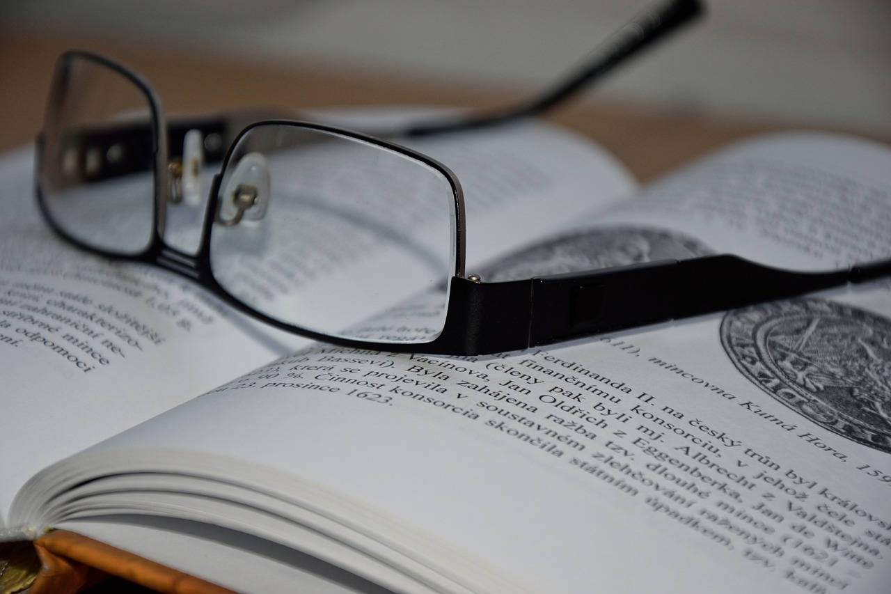 clever glasses book free photo