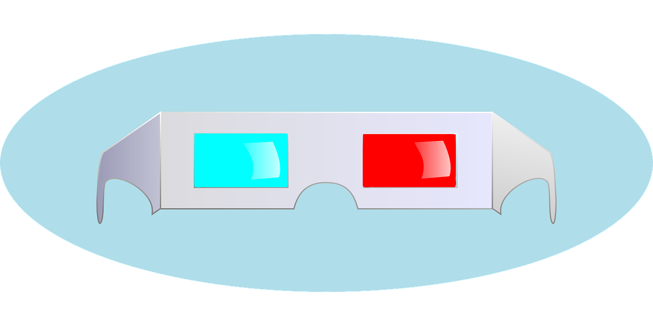 glasses 3d red free photo