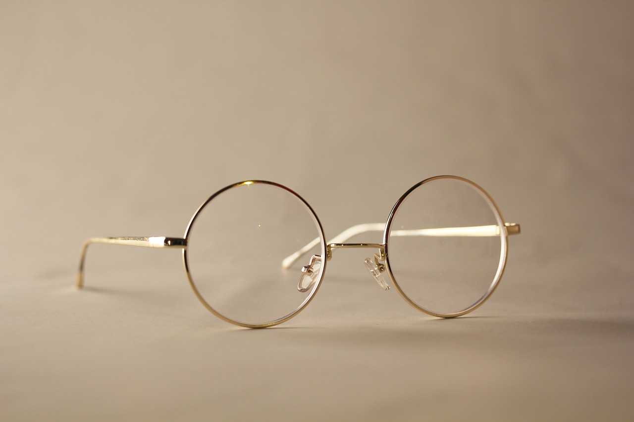 glasses retro gold free photo