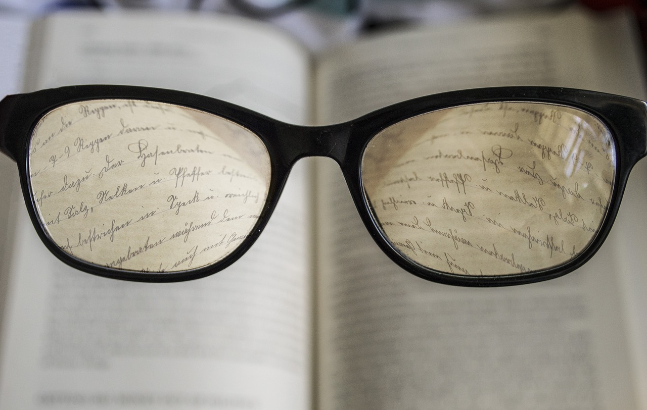 glasses reading book free photo