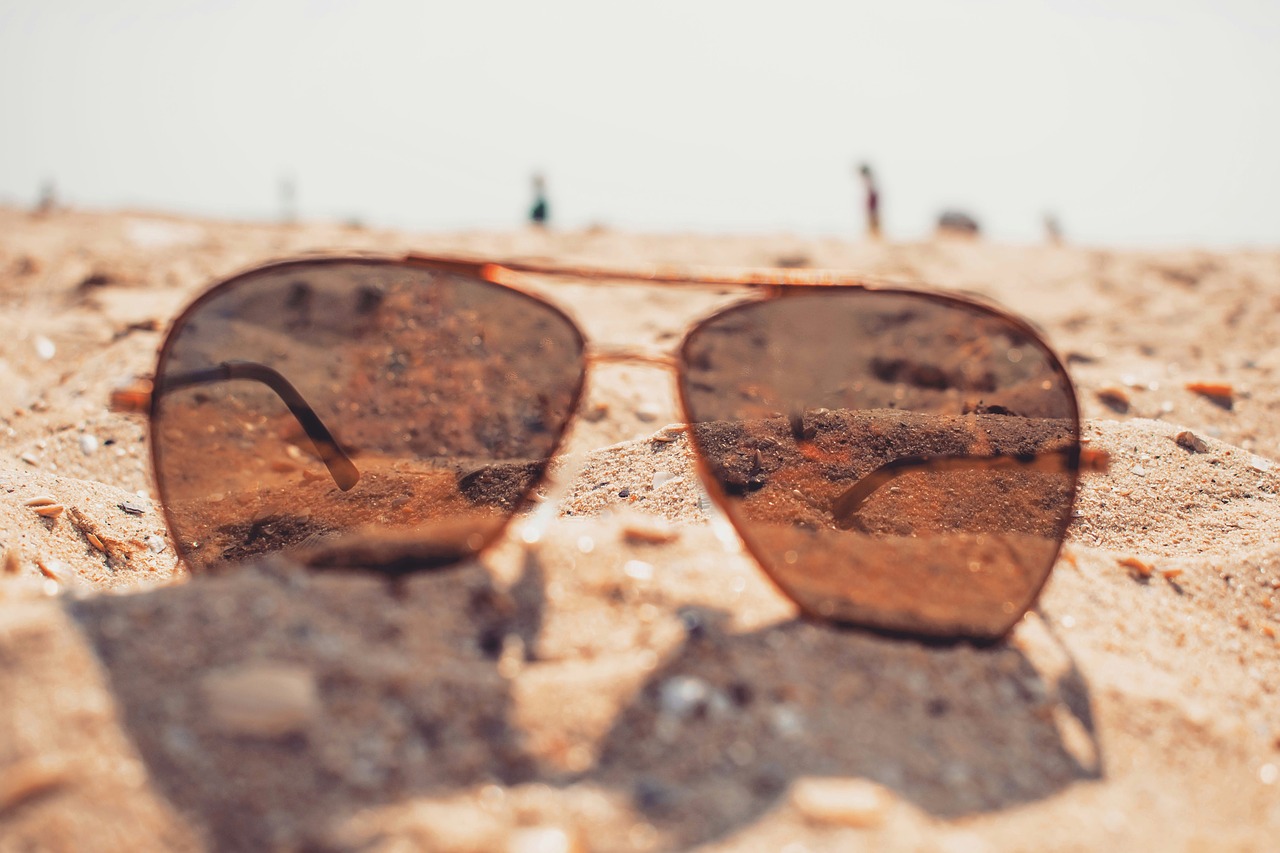 glasses  summer  sea free photo