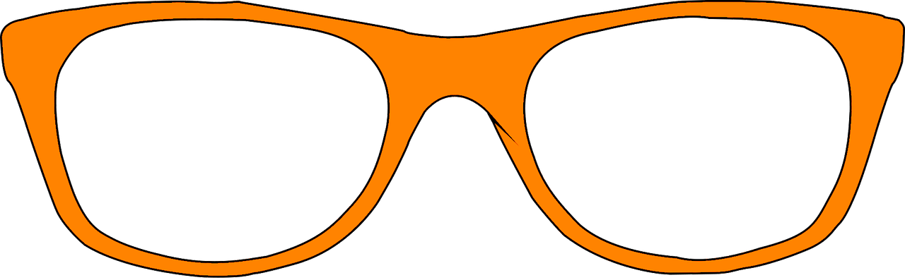 glasses orange black free photo