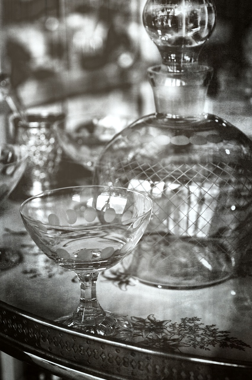 glassware kitchenware and tableware reflection free photo