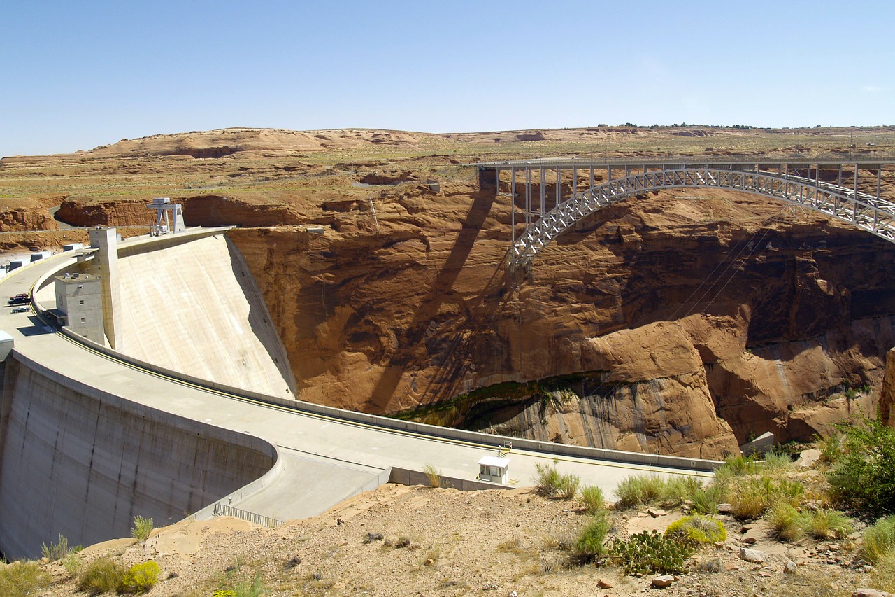 glen canyon dam power plant colorado river free photo