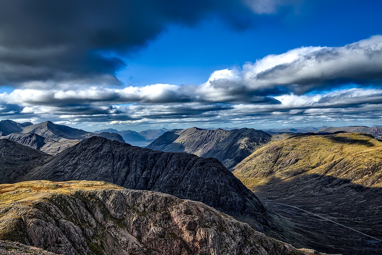 glen coe scotland sky free photo