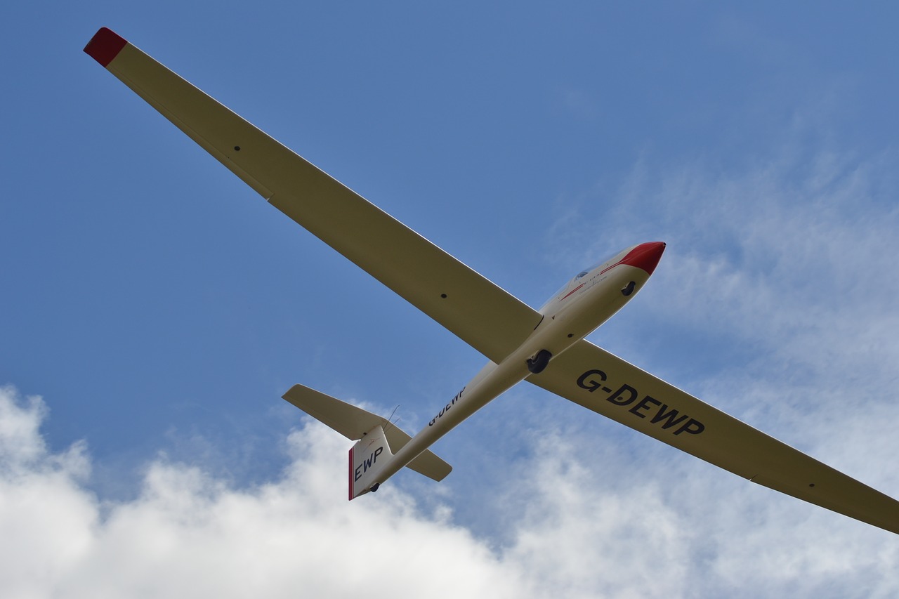 glider flying sky free photo