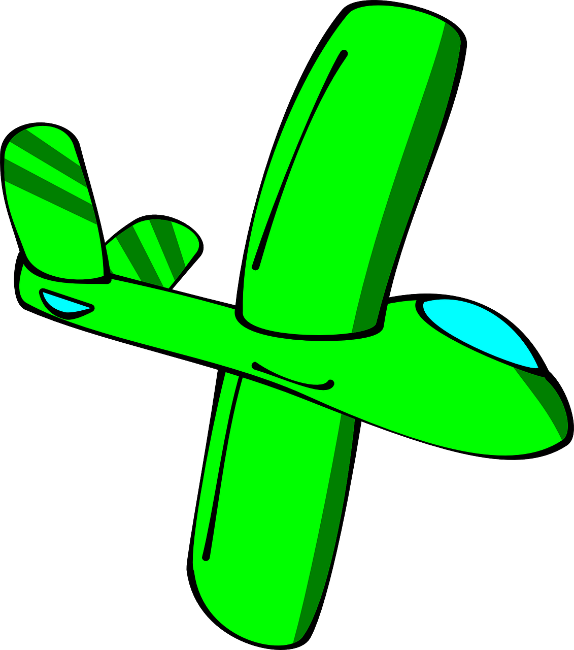 glider green plane free photo